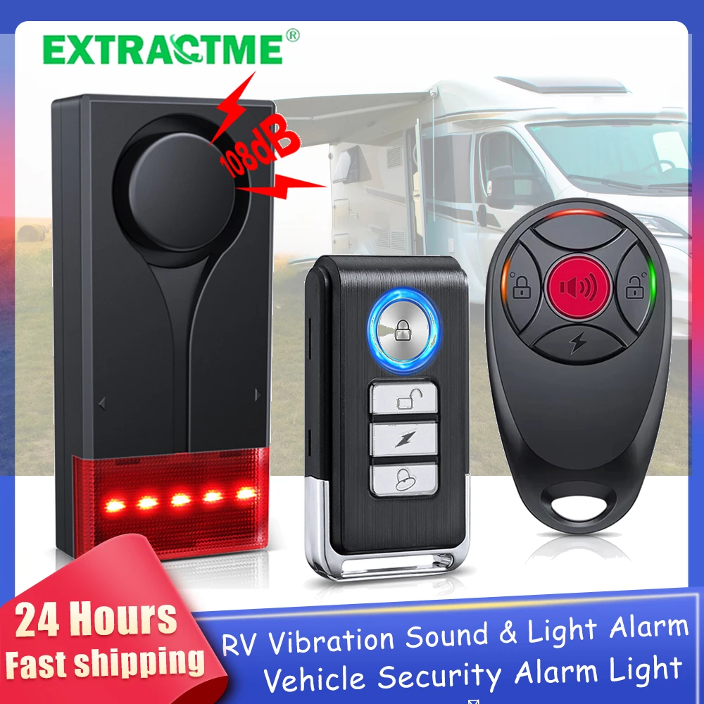 Remote Control Car - Extractme RV إنذار 108dB سيارة الاهتزاز