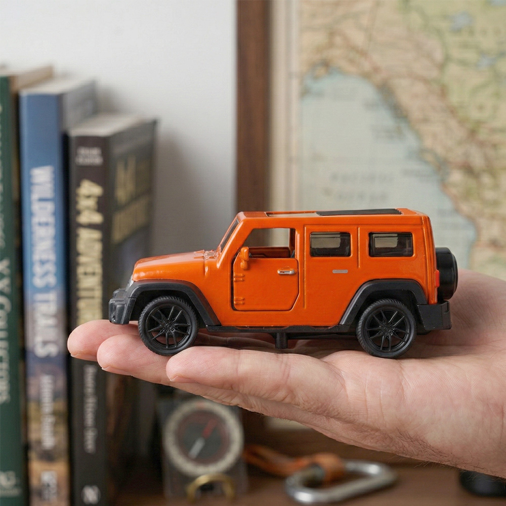 Kids Toys Jeep - نموذج سيارة جيب رانجلر برتقالية اللون