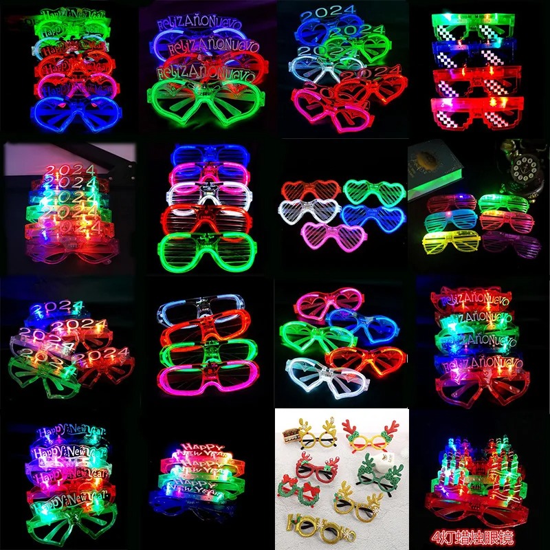 24 قطعة نظارات LED مضيئة للأطف - مراجعة Kids Toys Christmas 2025 وسعره