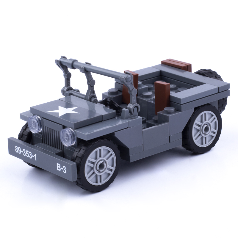MOC WW2 العسكرية الولايات المت - مراجعة Kids Toys Jeep وسعره