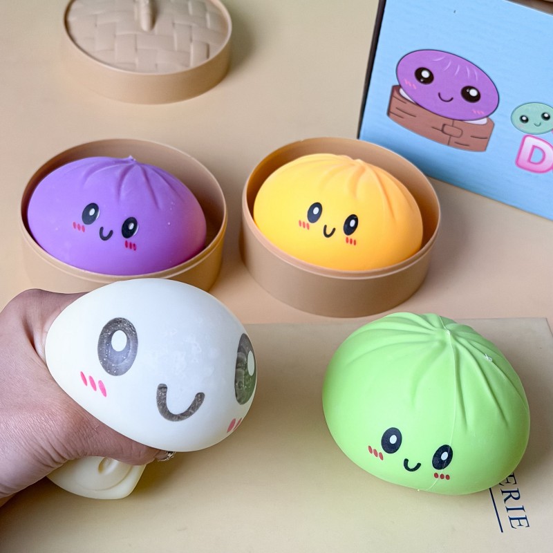 لعبة سكويشي على شكل زلابية بطو - مراجعة Kids Toys Dumplings وسعره
