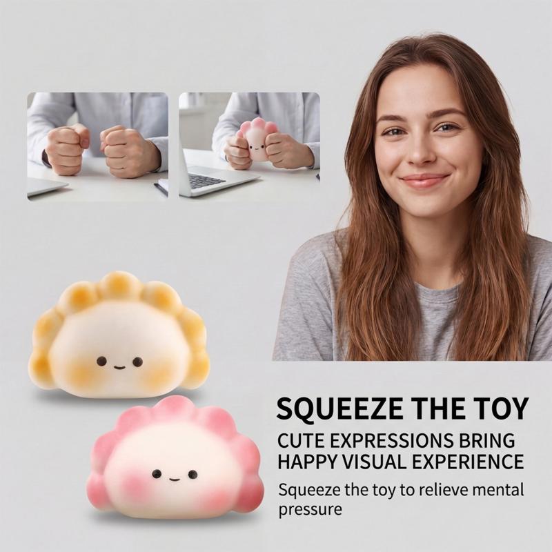 لعبة ضغط لطيفة على شكل زلابية  - مراجعة Kids Toys Dumplings وسعره